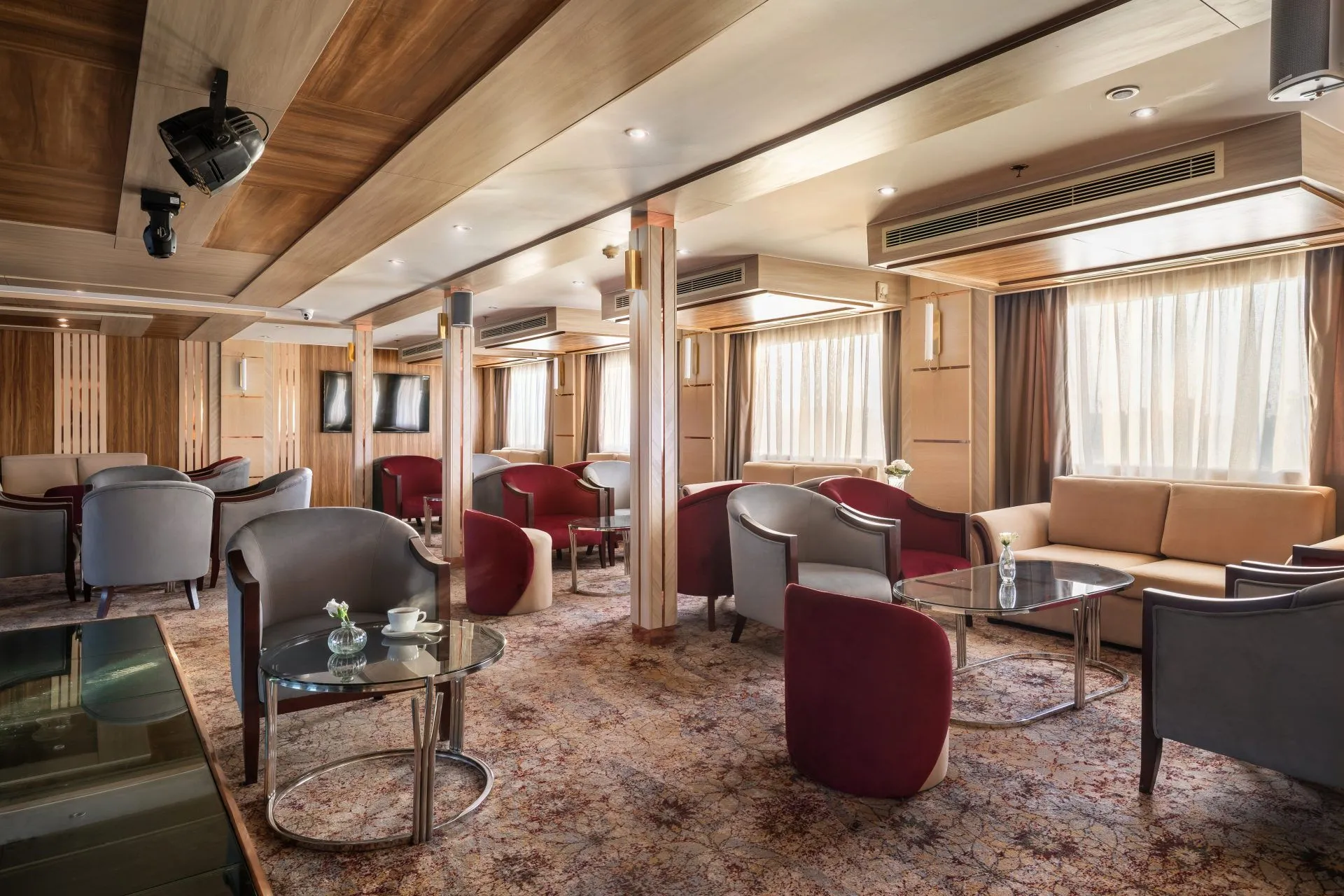 Lounge aboard the MS Chateau Lafayette Nile Cruise Nile cruise